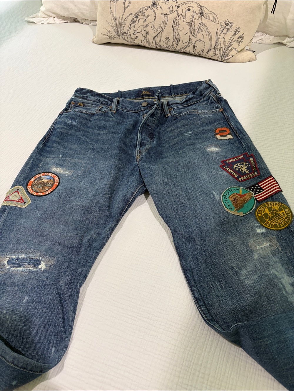 Polo by Ralph Lauren Men's Dark Blue Straight Jeans. Original patches…very rare